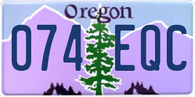 OR license plate 074EQC