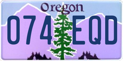 OR license plate 074EQD