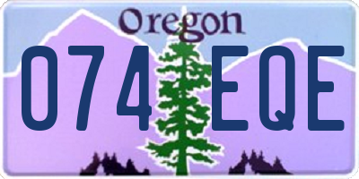 OR license plate 074EQE