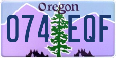 OR license plate 074EQF