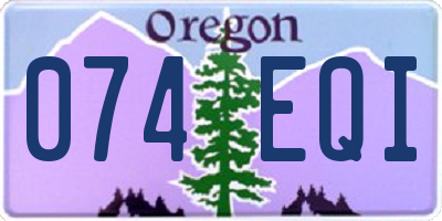 OR license plate 074EQI