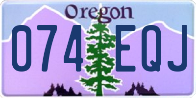 OR license plate 074EQJ