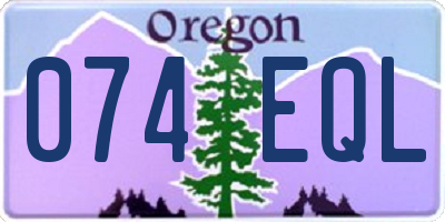 OR license plate 074EQL