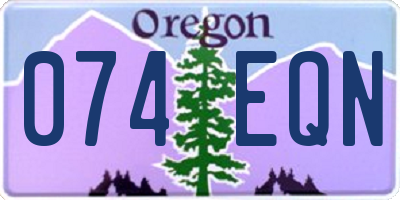 OR license plate 074EQN