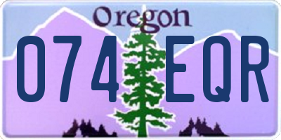 OR license plate 074EQR