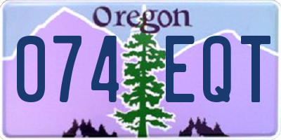 OR license plate 074EQT