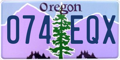 OR license plate 074EQX
