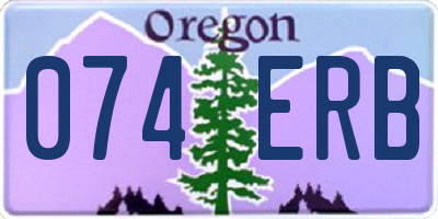 OR license plate 074ERB