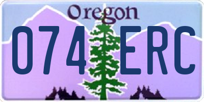 OR license plate 074ERC