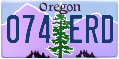 OR license plate 074ERD