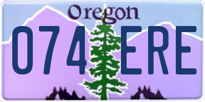 OR license plate 074ERE