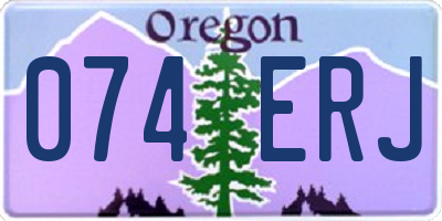OR license plate 074ERJ