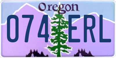 OR license plate 074ERL