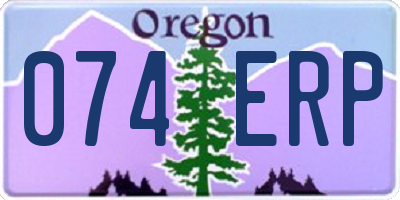 OR license plate 074ERP