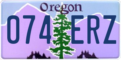 OR license plate 074ERZ