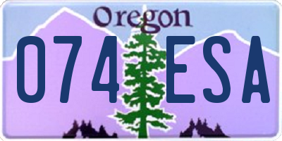 OR license plate 074ESA