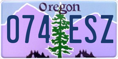 OR license plate 074ESZ