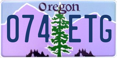 OR license plate 074ETG