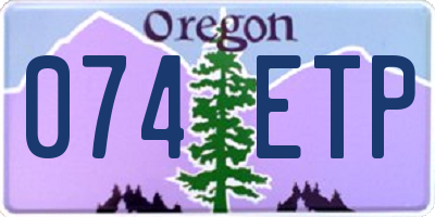 OR license plate 074ETP