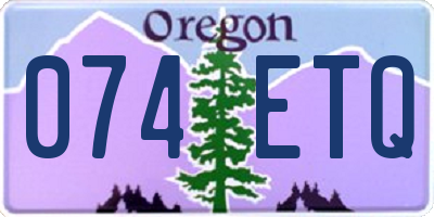 OR license plate 074ETQ