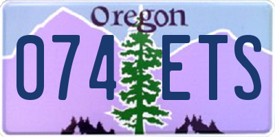 OR license plate 074ETS