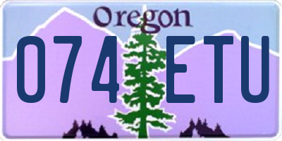 OR license plate 074ETU
