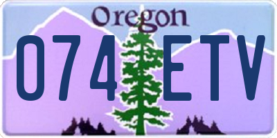 OR license plate 074ETV