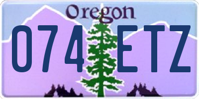 OR license plate 074ETZ