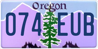 OR license plate 074EUB