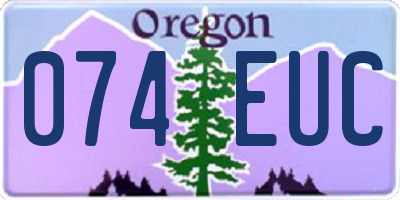OR license plate 074EUC