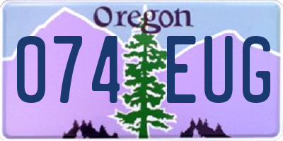 OR license plate 074EUG