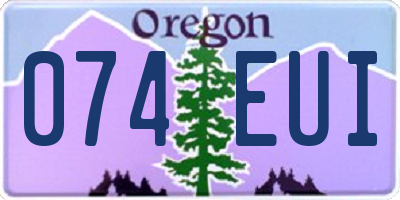 OR license plate 074EUI