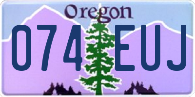 OR license plate 074EUJ