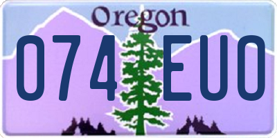 OR license plate 074EUO