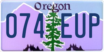OR license plate 074EUP