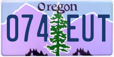 OR license plate 074EUT