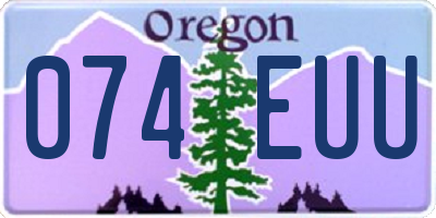 OR license plate 074EUU