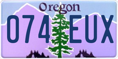 OR license plate 074EUX