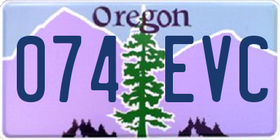 OR license plate 074EVC