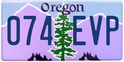 OR license plate 074EVP