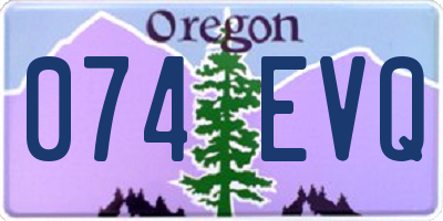 OR license plate 074EVQ
