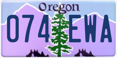 OR license plate 074EWA