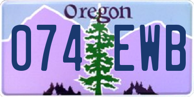OR license plate 074EWB
