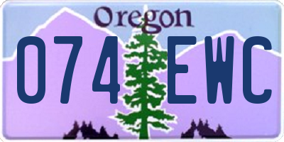 OR license plate 074EWC