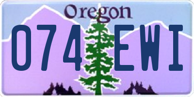OR license plate 074EWI