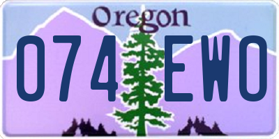 OR license plate 074EWO