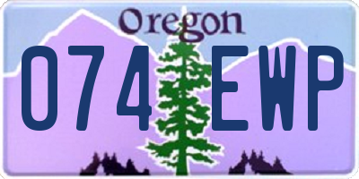 OR license plate 074EWP