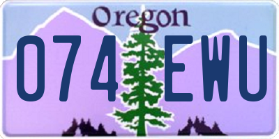 OR license plate 074EWU