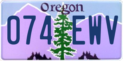 OR license plate 074EWV