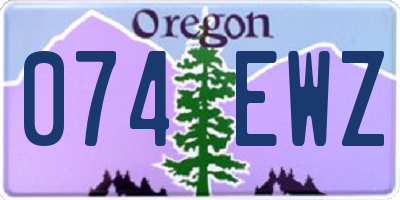 OR license plate 074EWZ